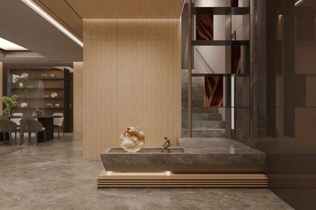 3D render of the foyer from the design proposal